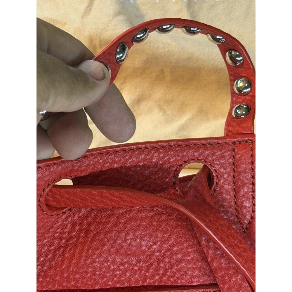 REBECCA MINKOFF Blythe Leather Backpack Red with Silver-Tone Hardware - NWT